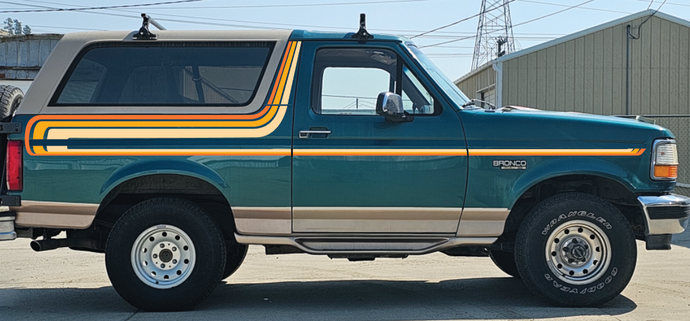 1980-1996 Retro Tri Stripe Bronco Kit-Orange